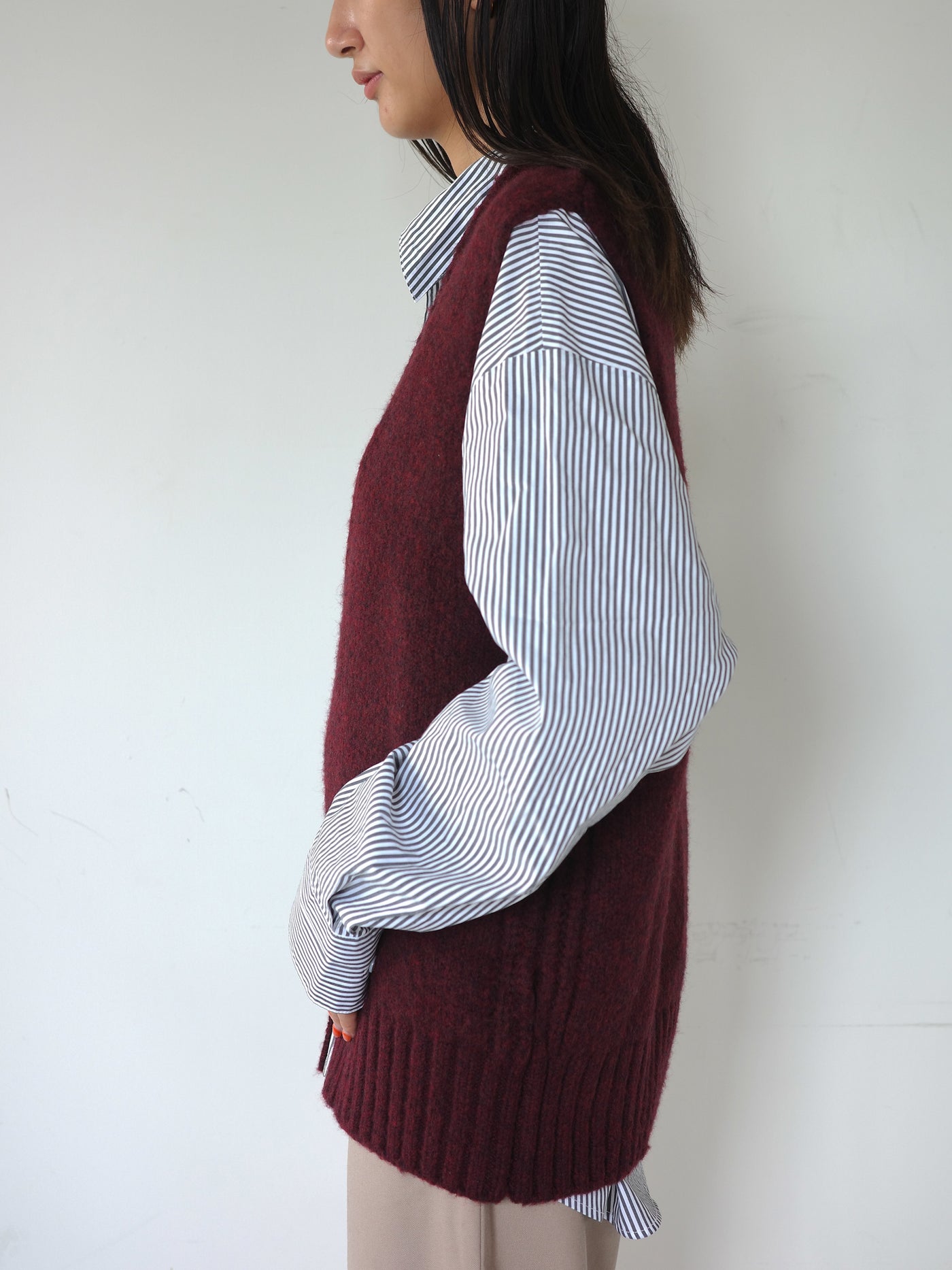 Knit zip vest