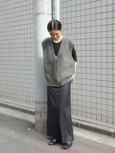 Knit zip vest