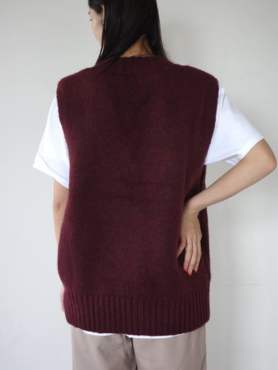 Knit zip vest