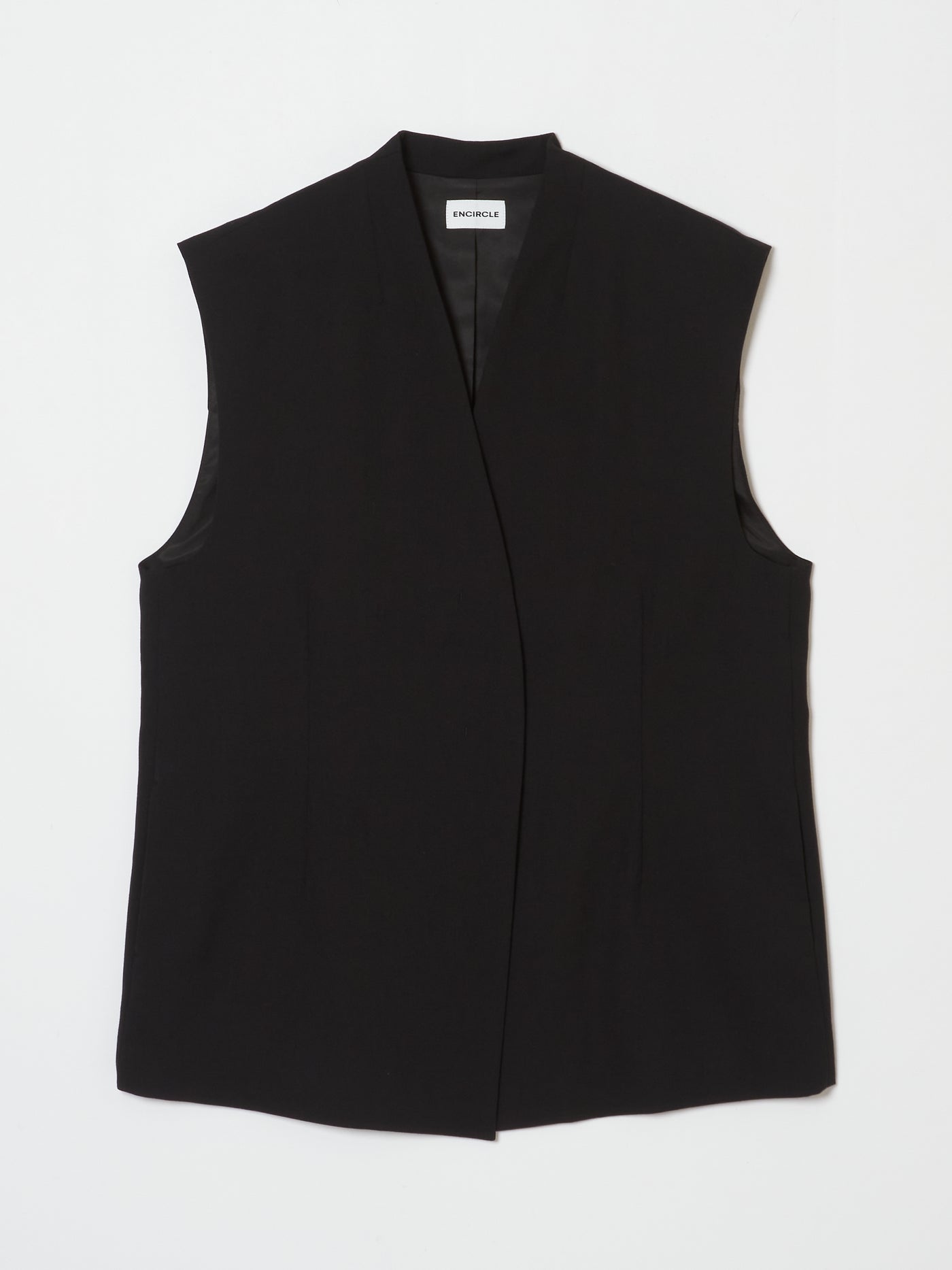 Loose nocollar gilet