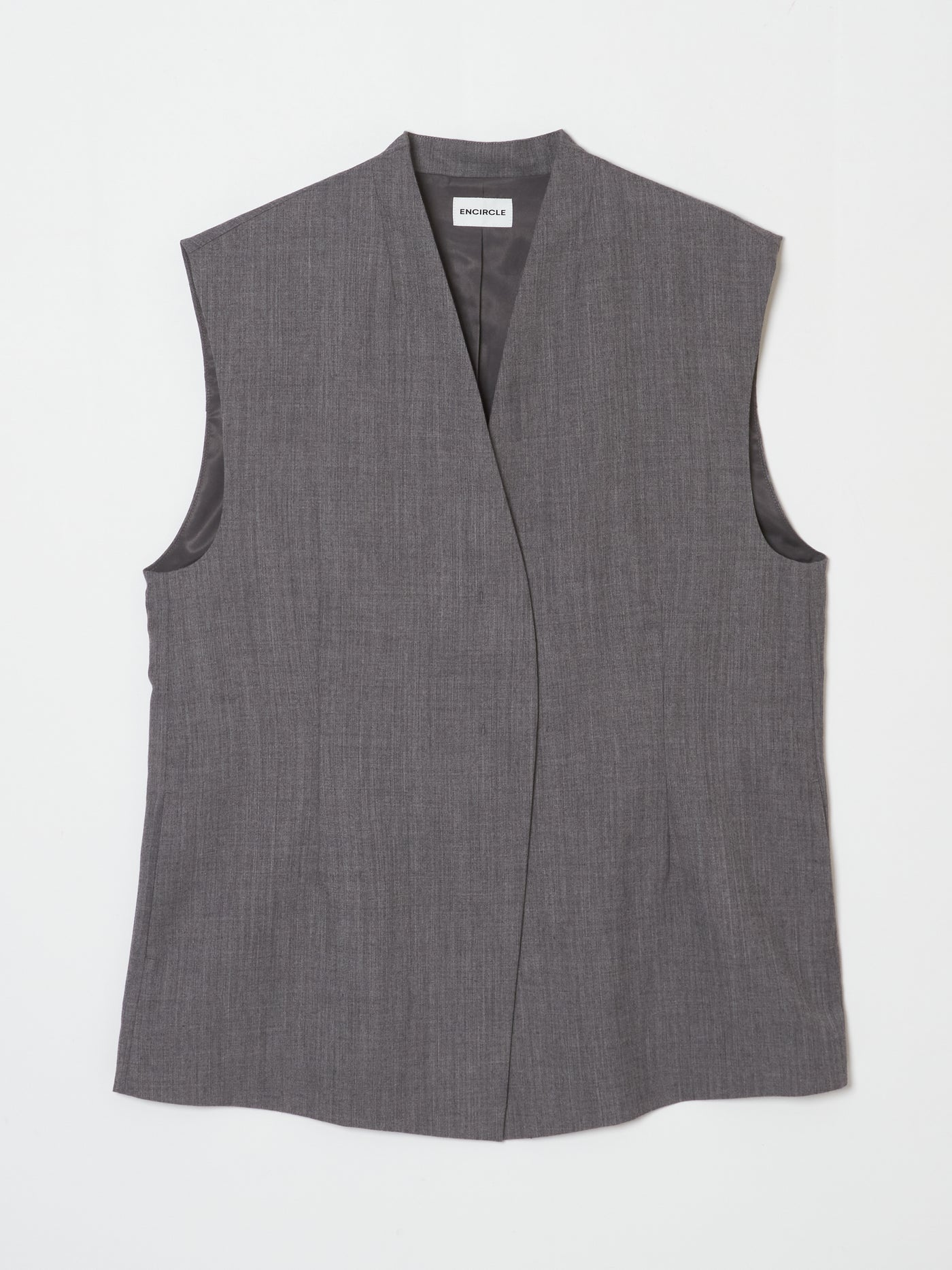 Loose nocollar gilet