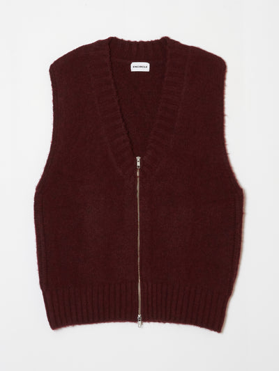 Knit zip vest