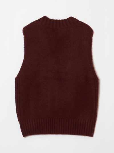 Knit zip vest