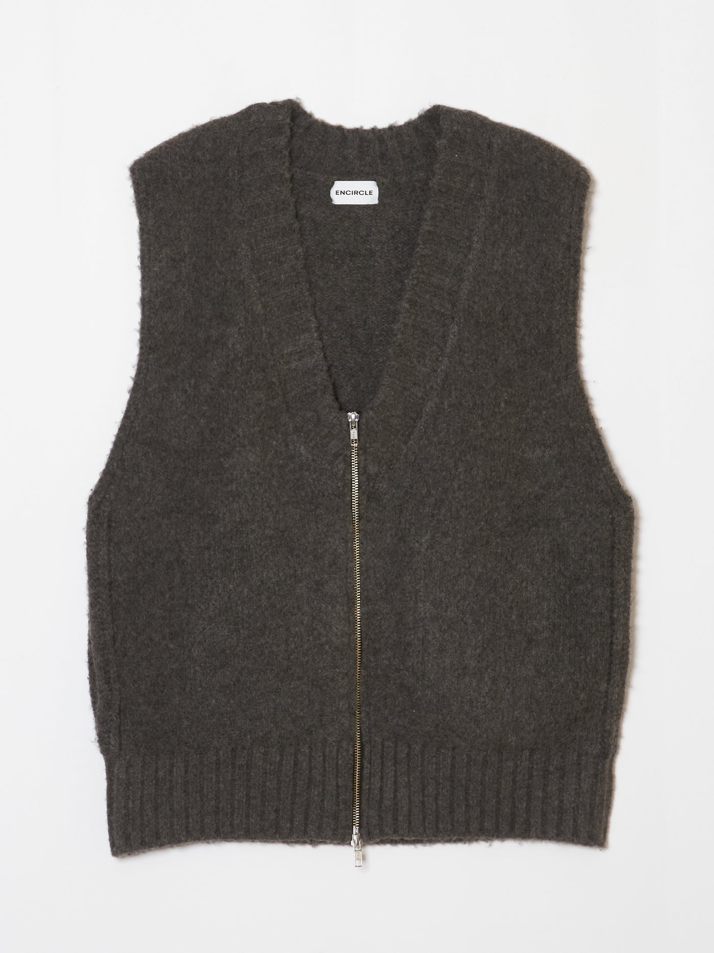 Knit zip vest