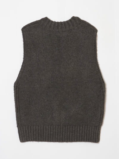 Knit zip vest