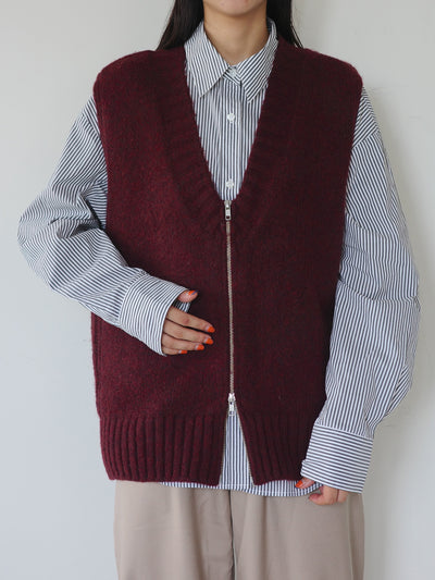 Knit zip vest