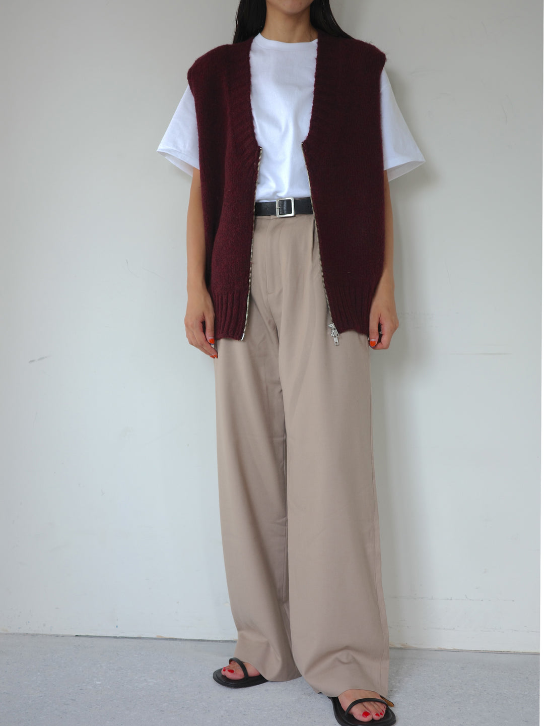 Knit zip vest – encircle onlineshop