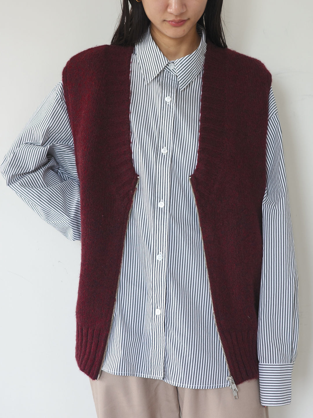 ENCIRCLE ニット セーター 「ENCIRCLE/エンサークル」Knit zip