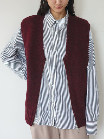 Knit zip vest