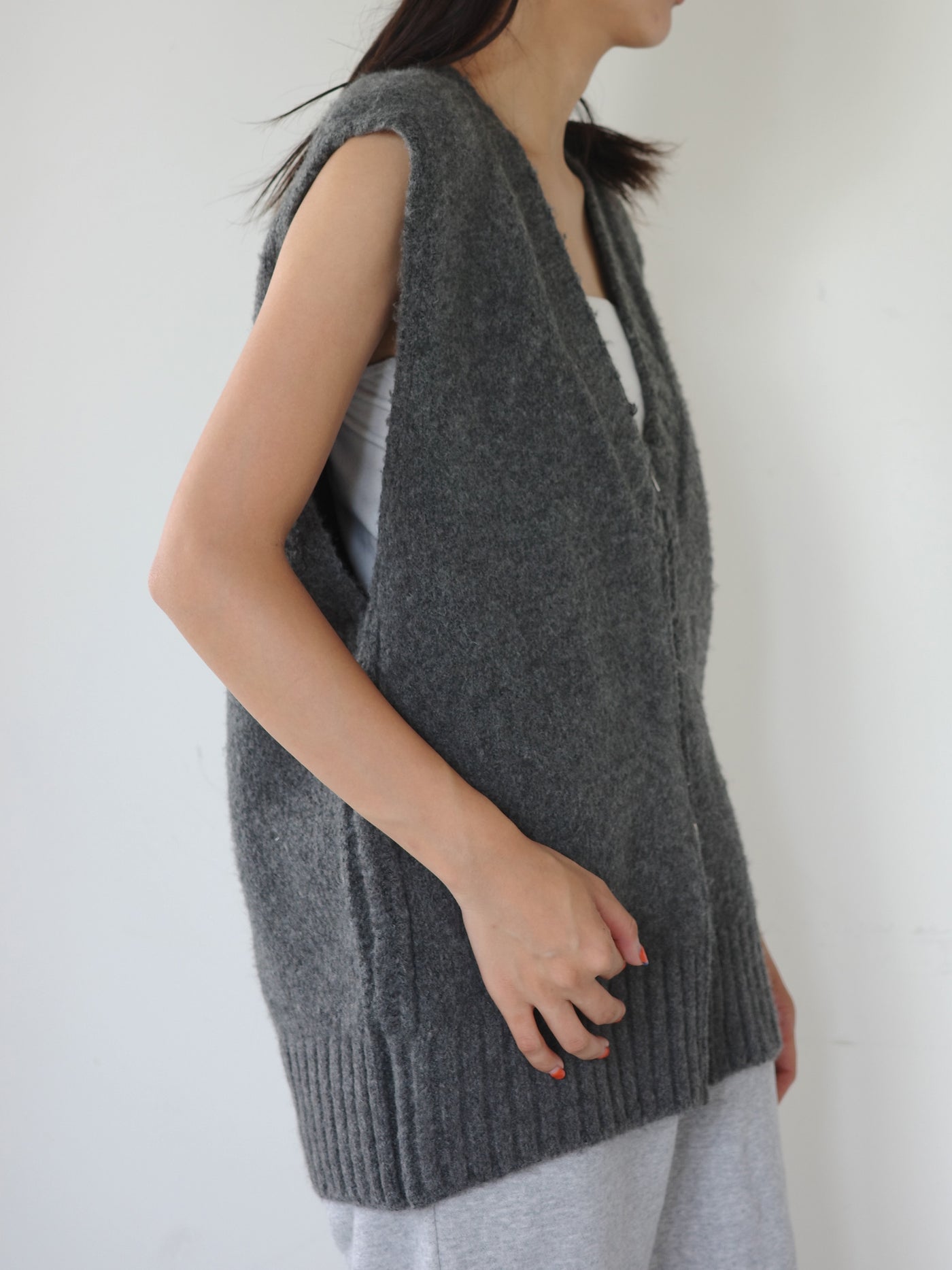 Knit zip vest