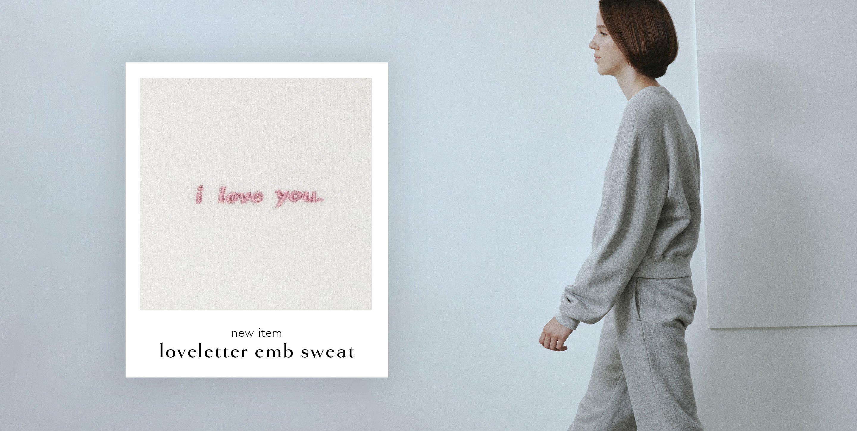 i love you 刺繍が可愛い、スウェットシャツ新登場