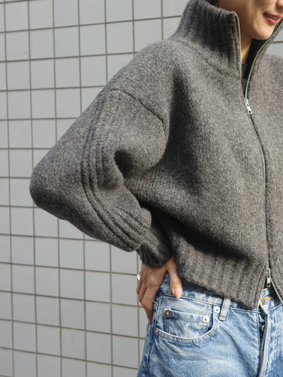 Knit zip BL